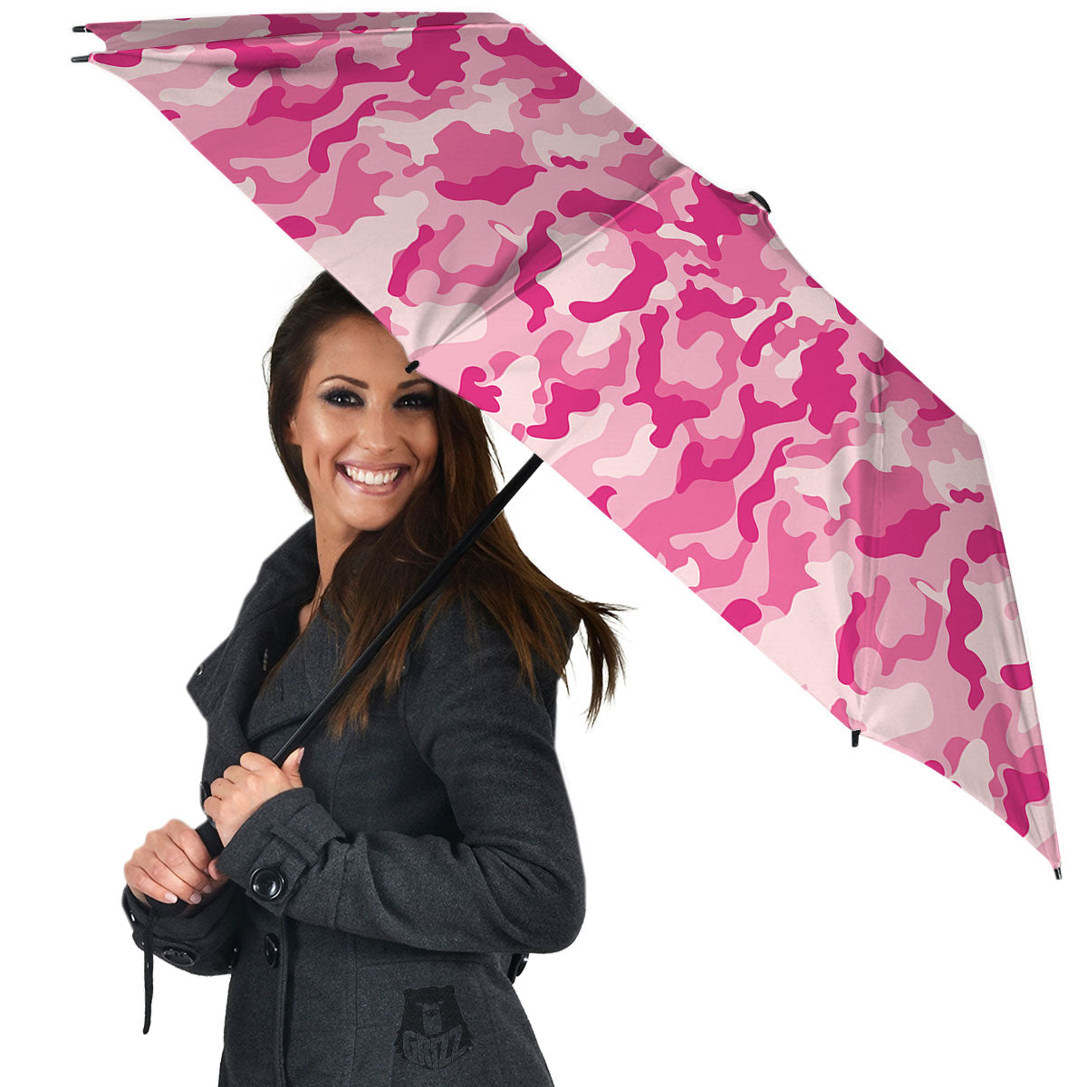 Camouflage Pink Print Pattern Umbrella-grizzshop