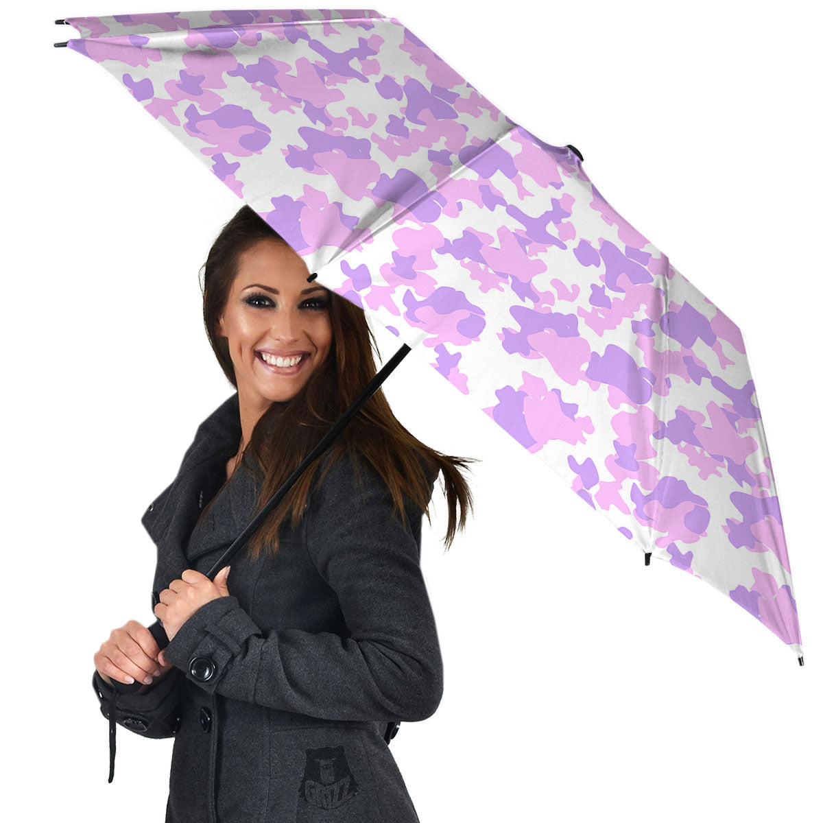 Camouflage Purple Pastel Print Umbrella-grizzshop