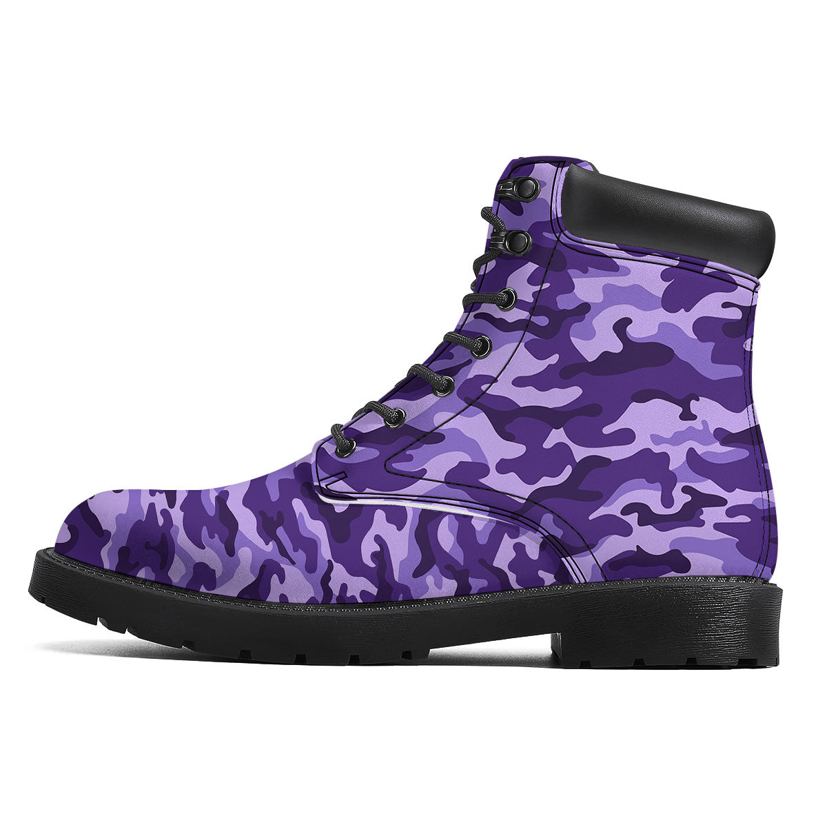 Camouflage Purple Print Pattern Boots-grizzshop
