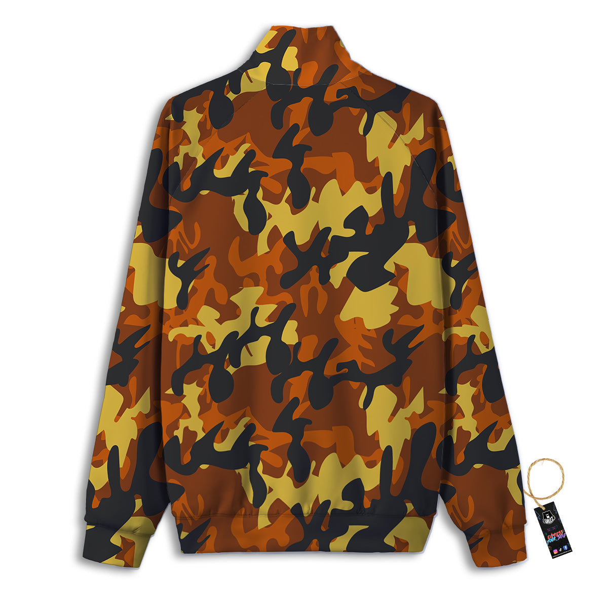 Camouflage Purple Print Pattern Track Jacket-grizzshop
