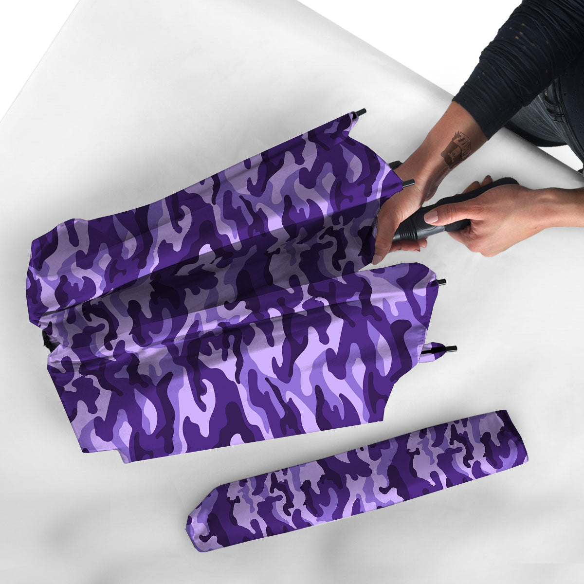 Camouflage Purple Print Pattern Umbrella-grizzshop