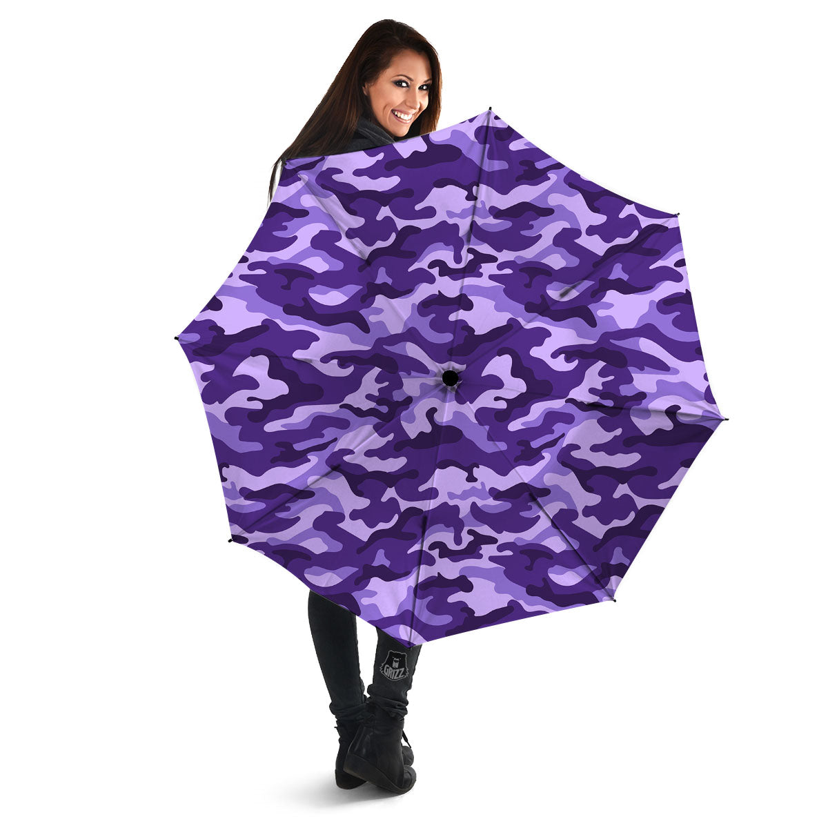 Camouflage Purple Print Pattern Umbrella-grizzshop