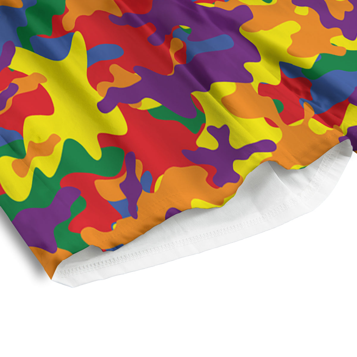 Camouflage Rainbow Print Men's Athletic Shorts