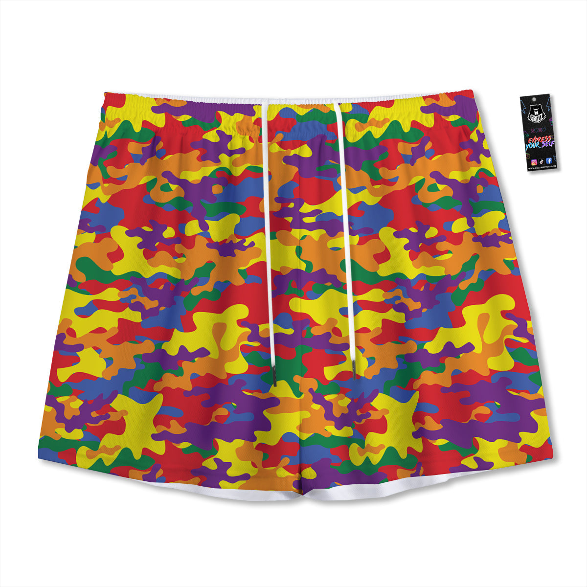 Evil Vampire Halloween Print Mesh Shorts