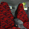 Camouflage Red And Black Print Car Seat Covers-grizzshop