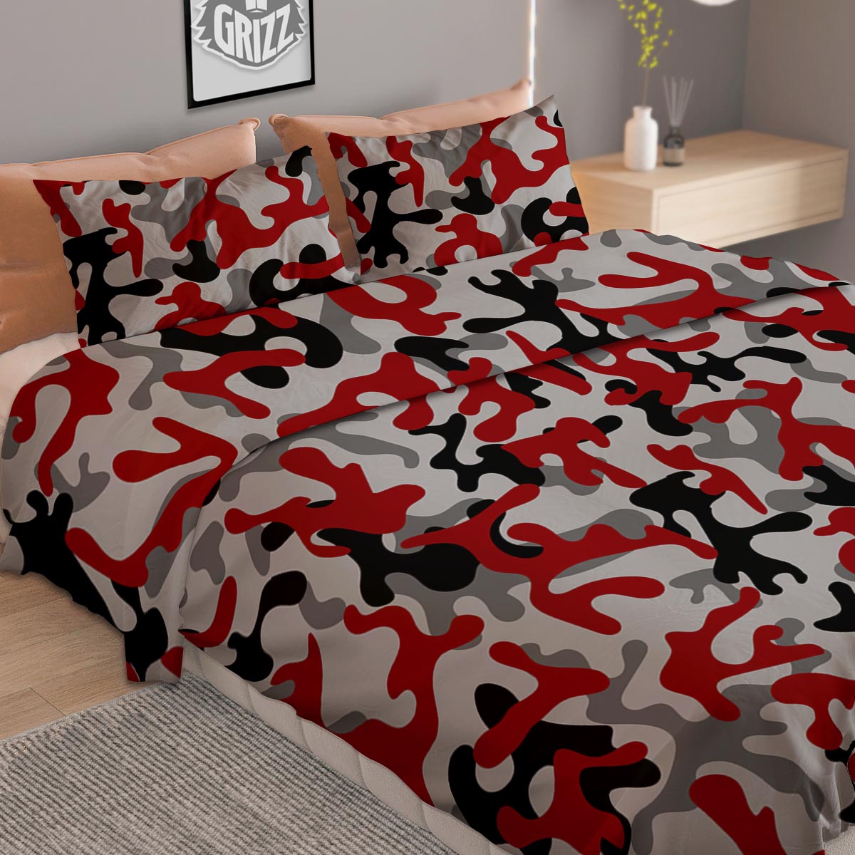 Buddha Statue Vintage Print Duvet Cover Bedding Set
