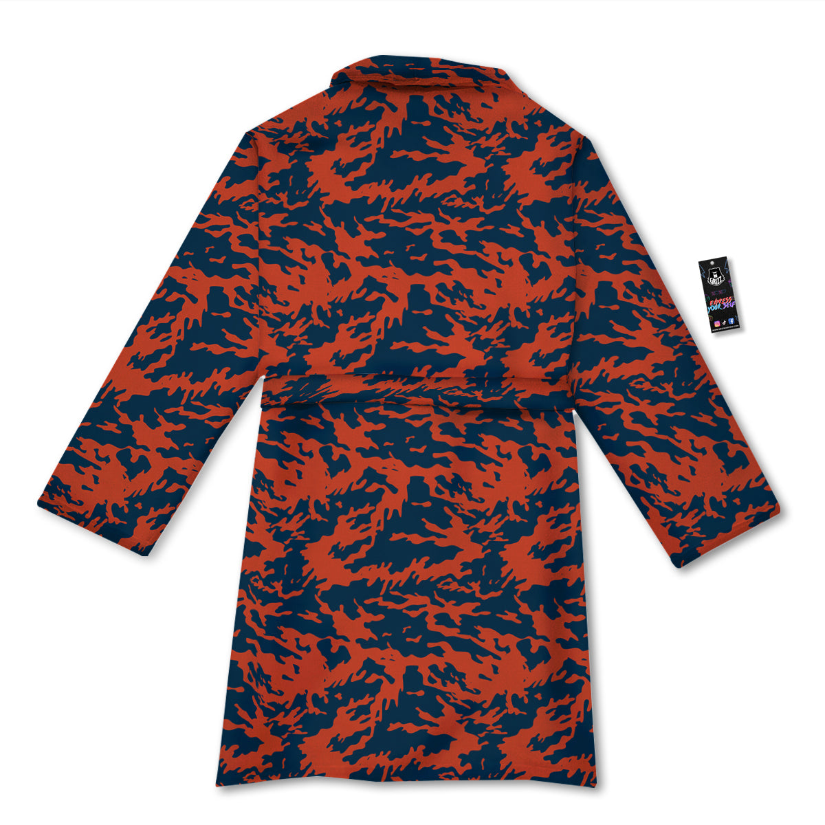 Camouflage Red Spots Print Pattern Bathrobe-grizzshop