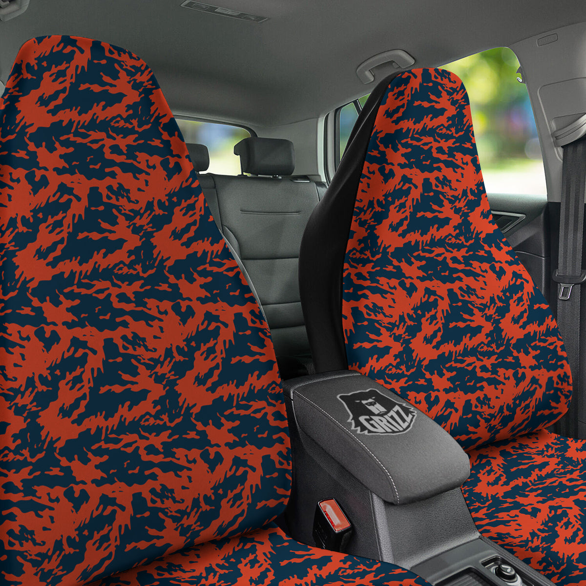 Camouflage Red Spots Print Pattern Car Seat Covers-grizzshop