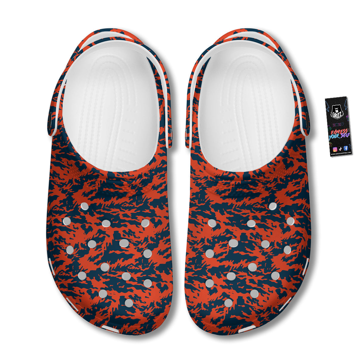 Camouflage Red Spots Print Pattern Clog-grizzshop