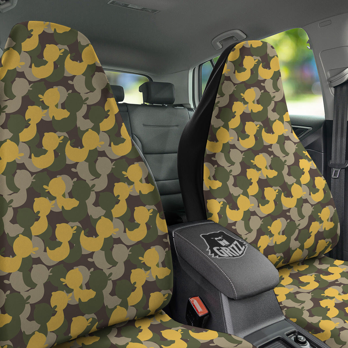 Camouflage Rubber Ducks Print Pattern Car Seat Covers-grizzshop