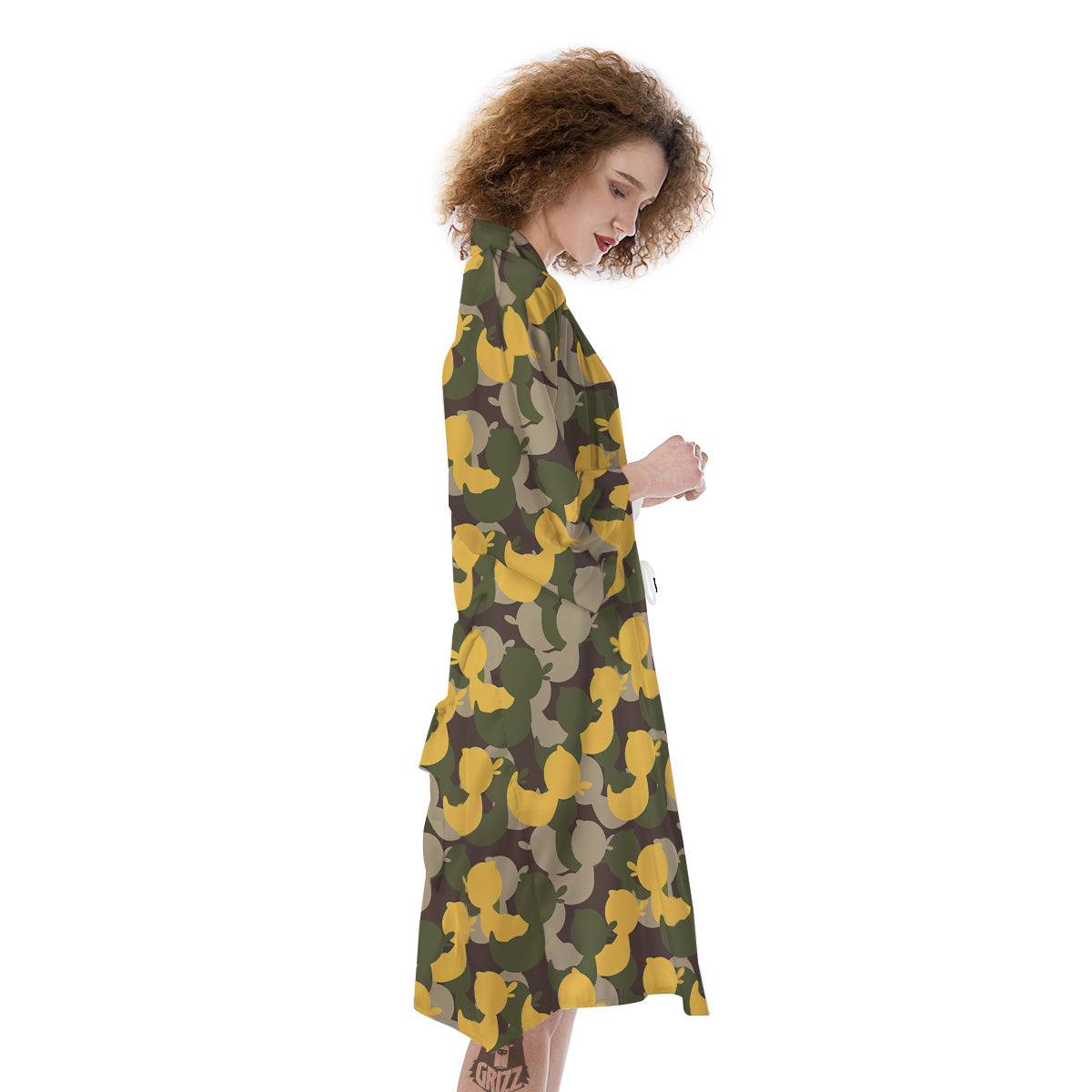 Camouflage Rubber Ducks Print Pattern Kimono-grizzshop