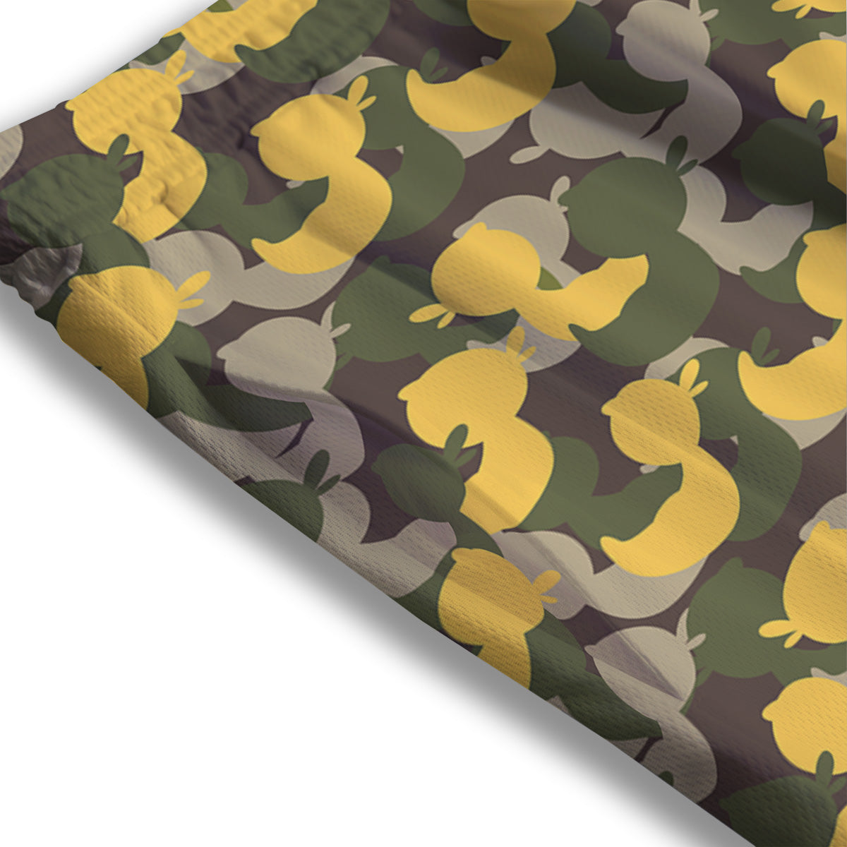 Exotic Leaf Tropical Print Pattern Mesh Shorts