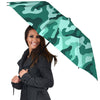 Camouflage Teal Print Umbrella-grizzshop