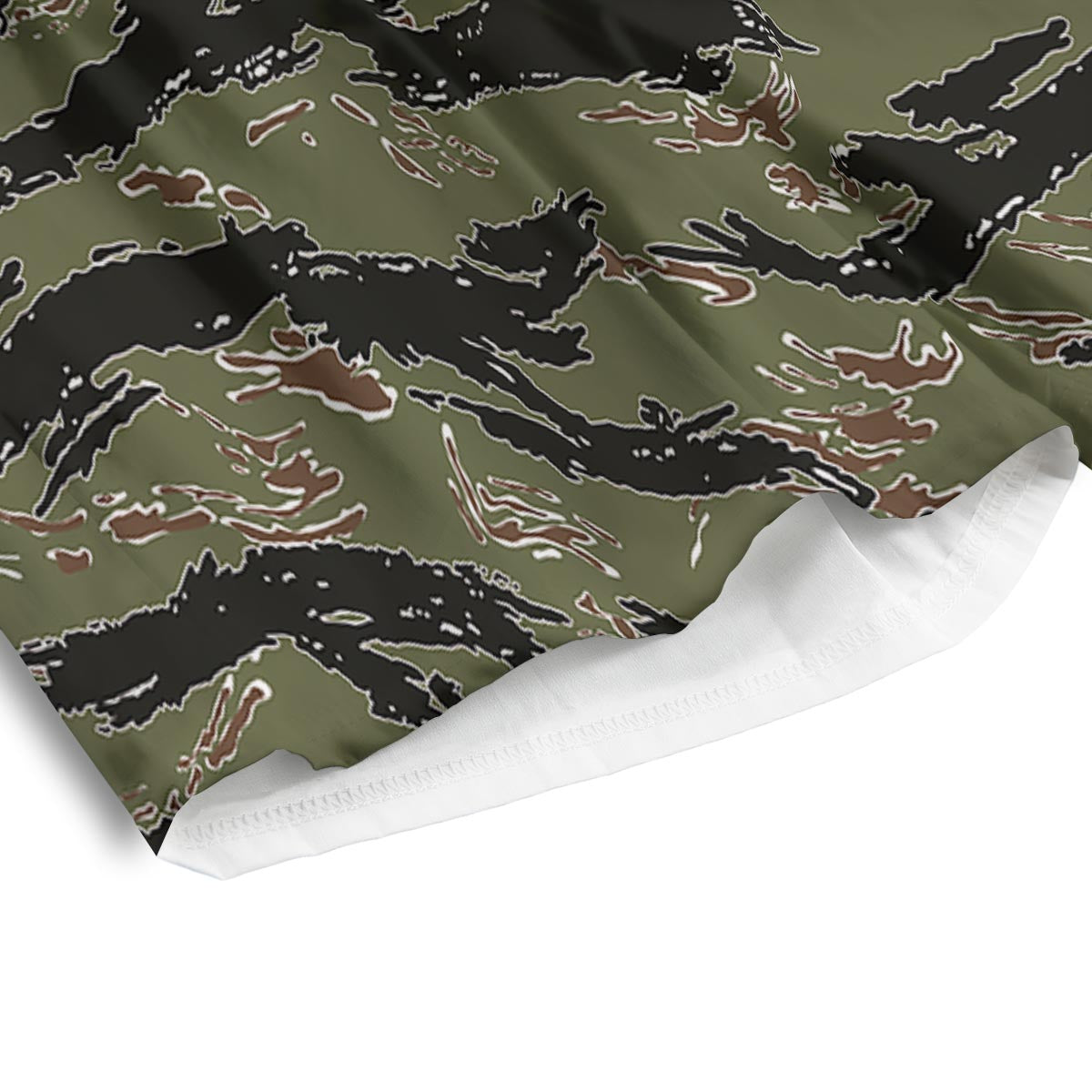 Camouflage Tiger Stripe Print Pattern Men's Athletic Shorts