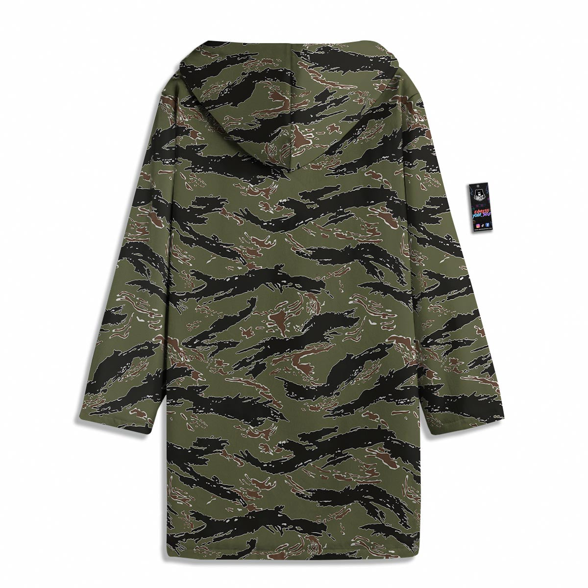 Camouflage Tiger Stripe Print Pattern Men's Windbreaker Jacket-grizzshop