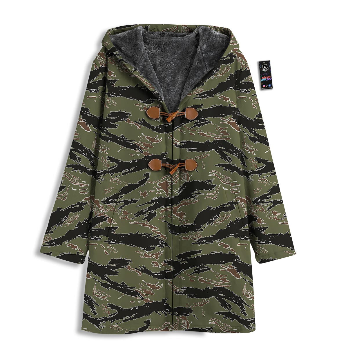 Camouflage Tiger Stripe Print Pattern Men's Windbreaker Jacket-grizzshop