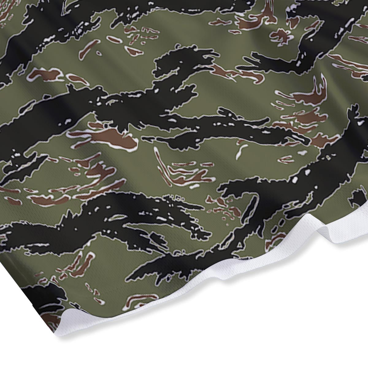 Camouflage Tiger Stripe Print Pattern Mesh Shorts