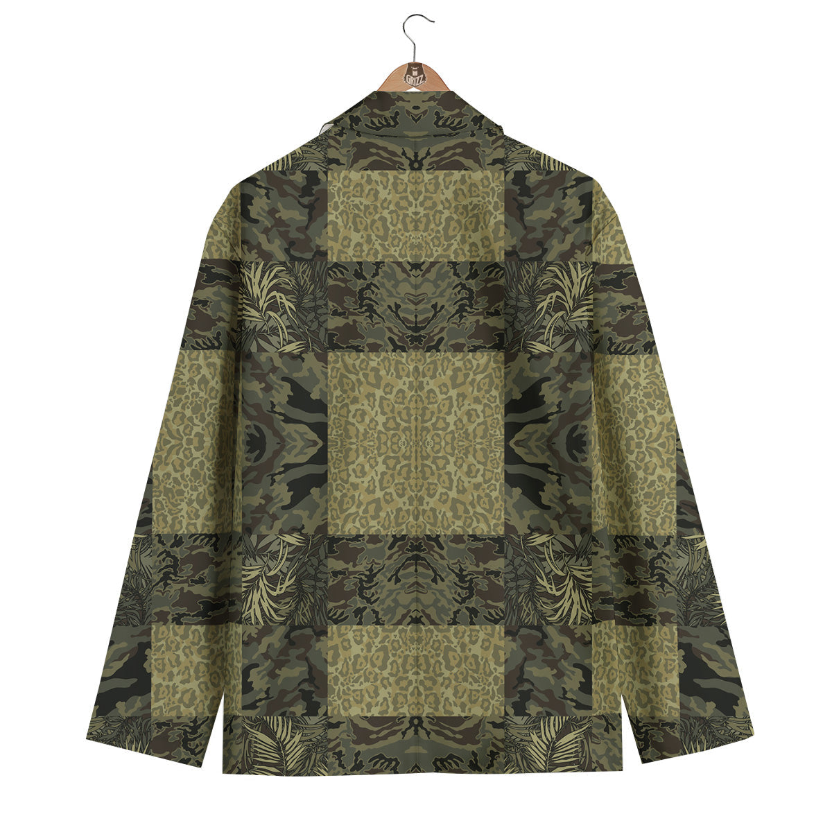 Camouflage Tropical And Leopard Print Pattern Men's Blazer-grizzshop