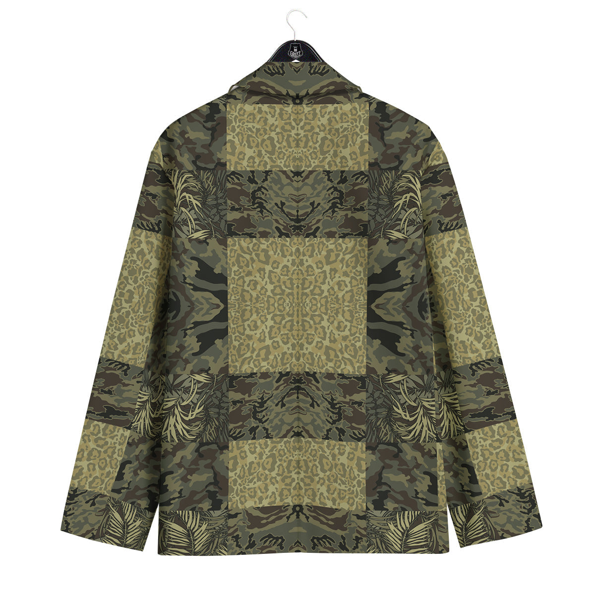 Camouflage Tropical And Leopard Print Pattern Men's Sport Coat-grizzshop