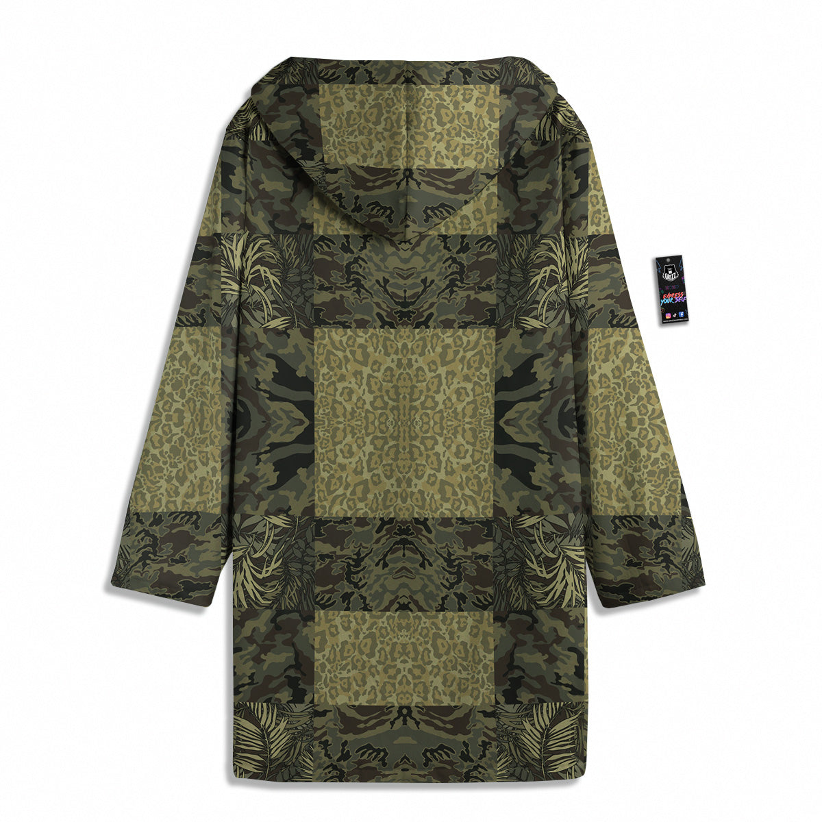 Camouflage Tropical And Leopard Print Pattern Men's Windbreaker Jacket-grizzshop