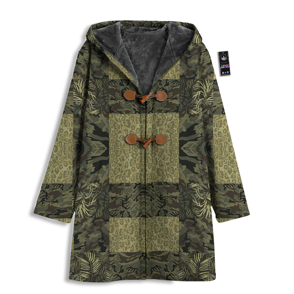 Camouflage Tropical And Leopard Print Pattern Men's Windbreaker Jacket-grizzshop