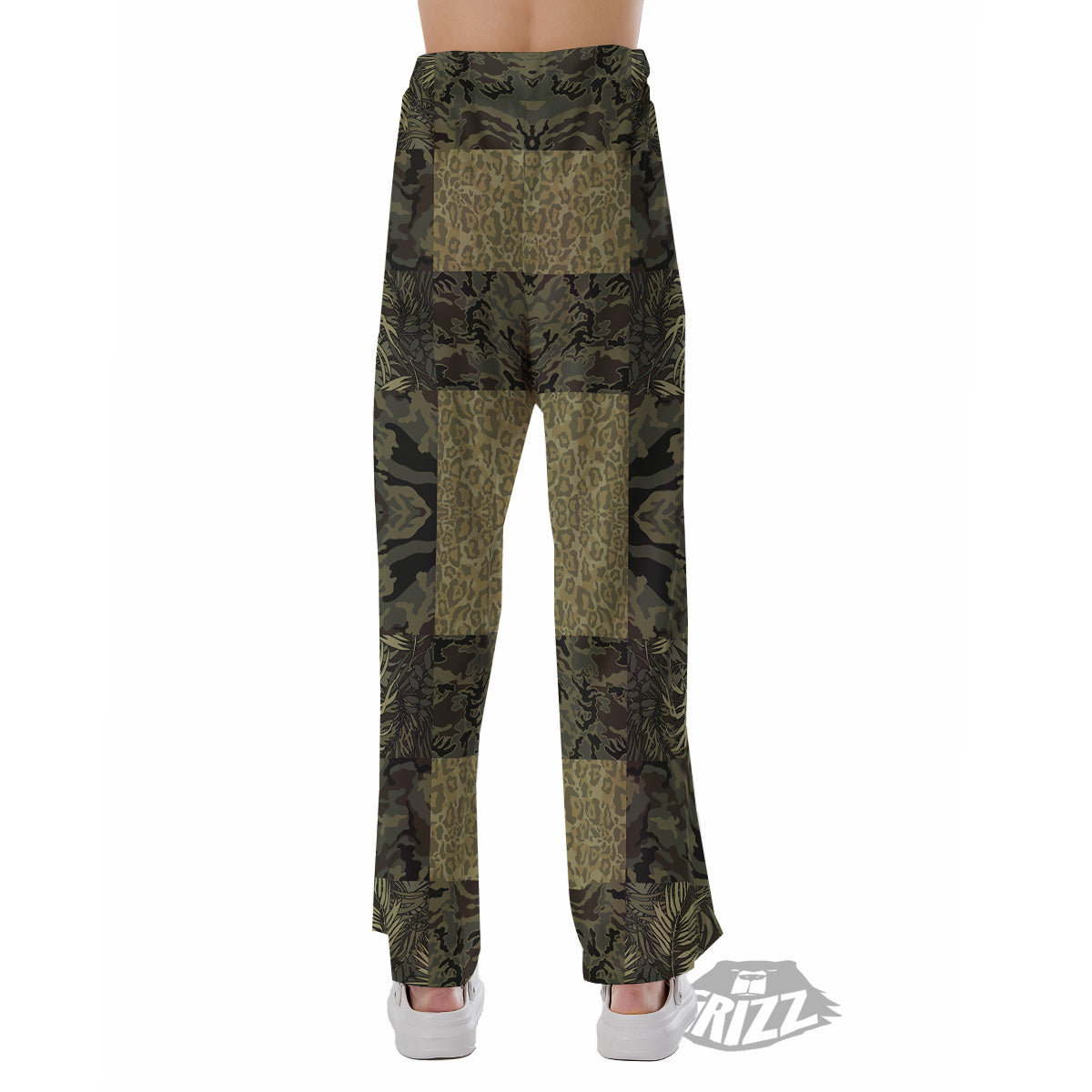 Camouflage Tropical And Leopard Print Pattern Pajama Pants-grizzshop
