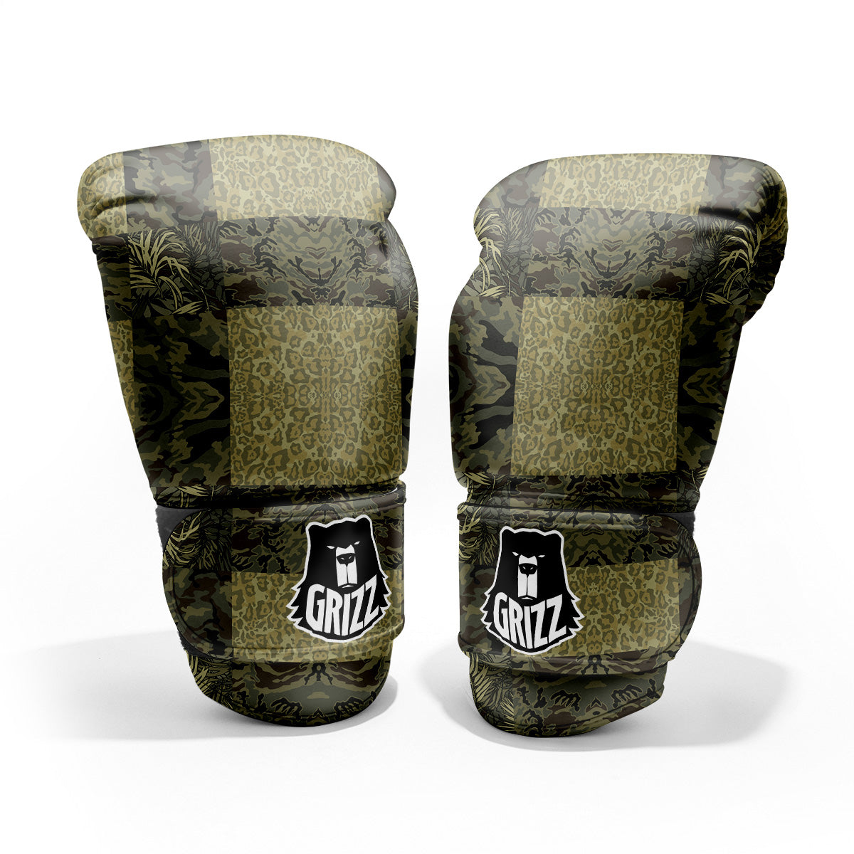 Camouflage Tropical And Leopard Print Pattern Pro Boxing Glove