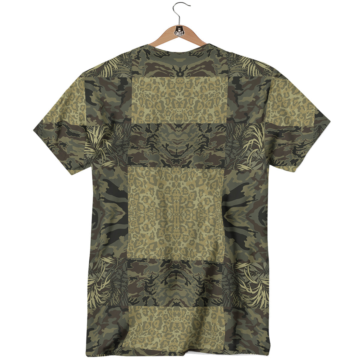 Camouflage Tropical And Leopard Print Pattern T-Shirt-grizzshop