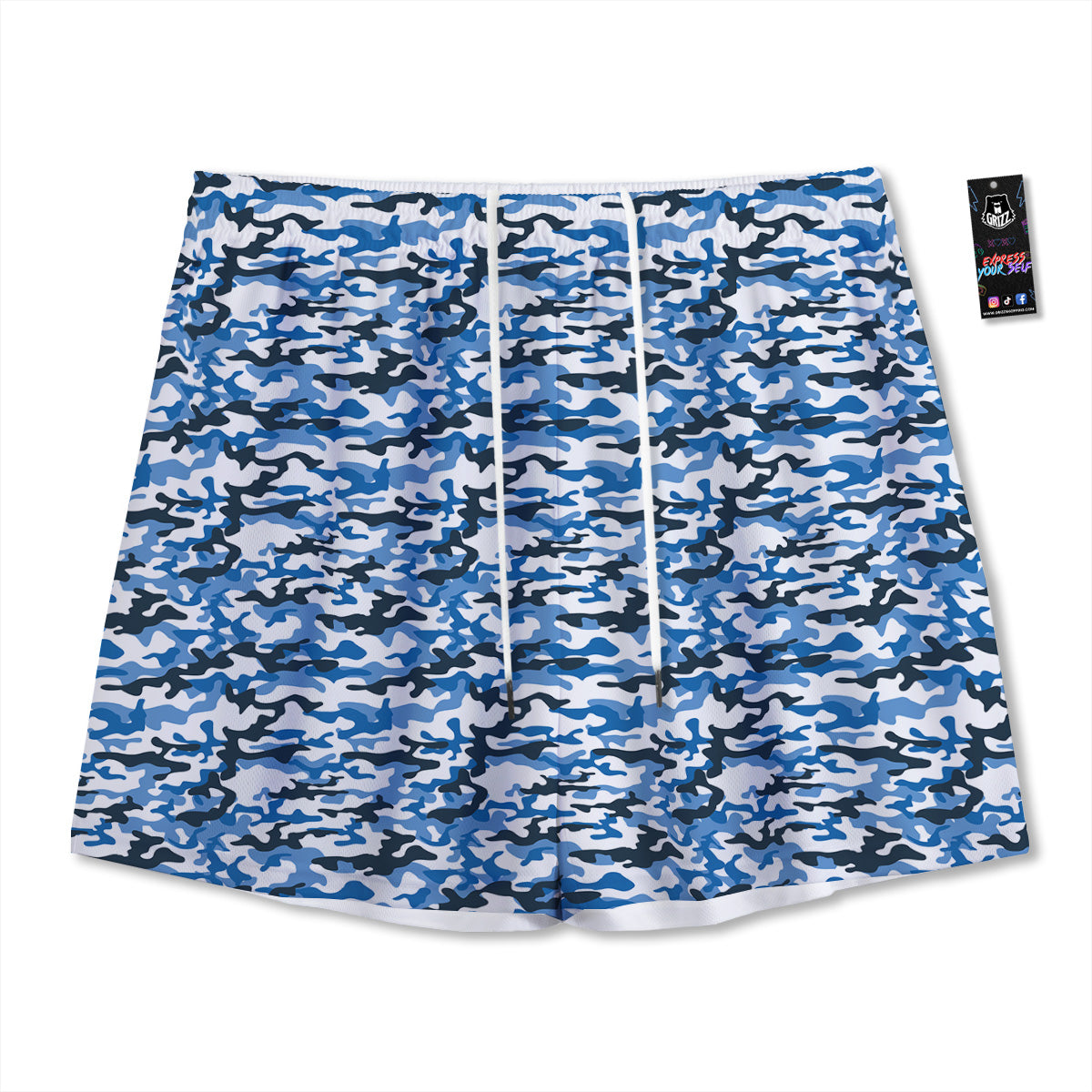 Chevron Black And Grey Print Pattern Mesh Shorts