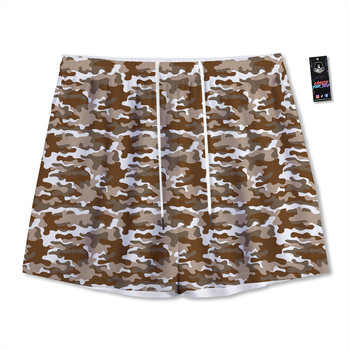 Chevron Halloween Print Pattern Mesh Shorts