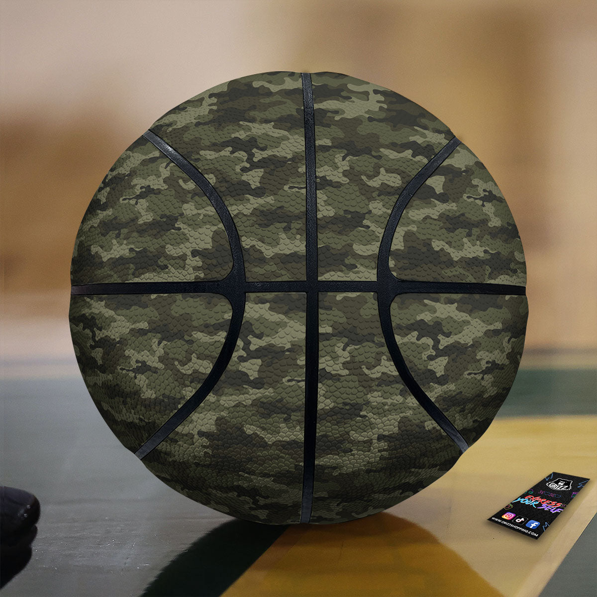 Camouflage Army Green Print Basketball