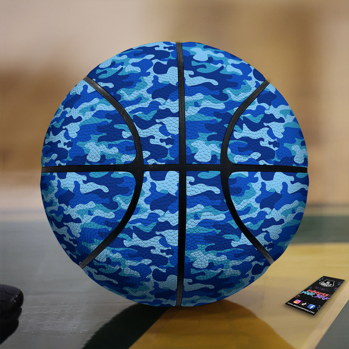 Camouflage Blue Print Basketball
