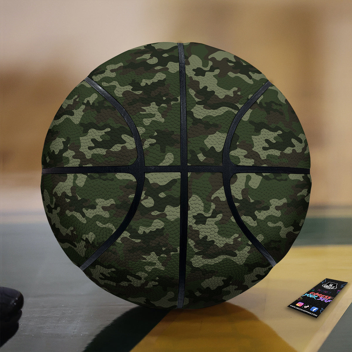 Buffalo Plaid Orange Print Basketball