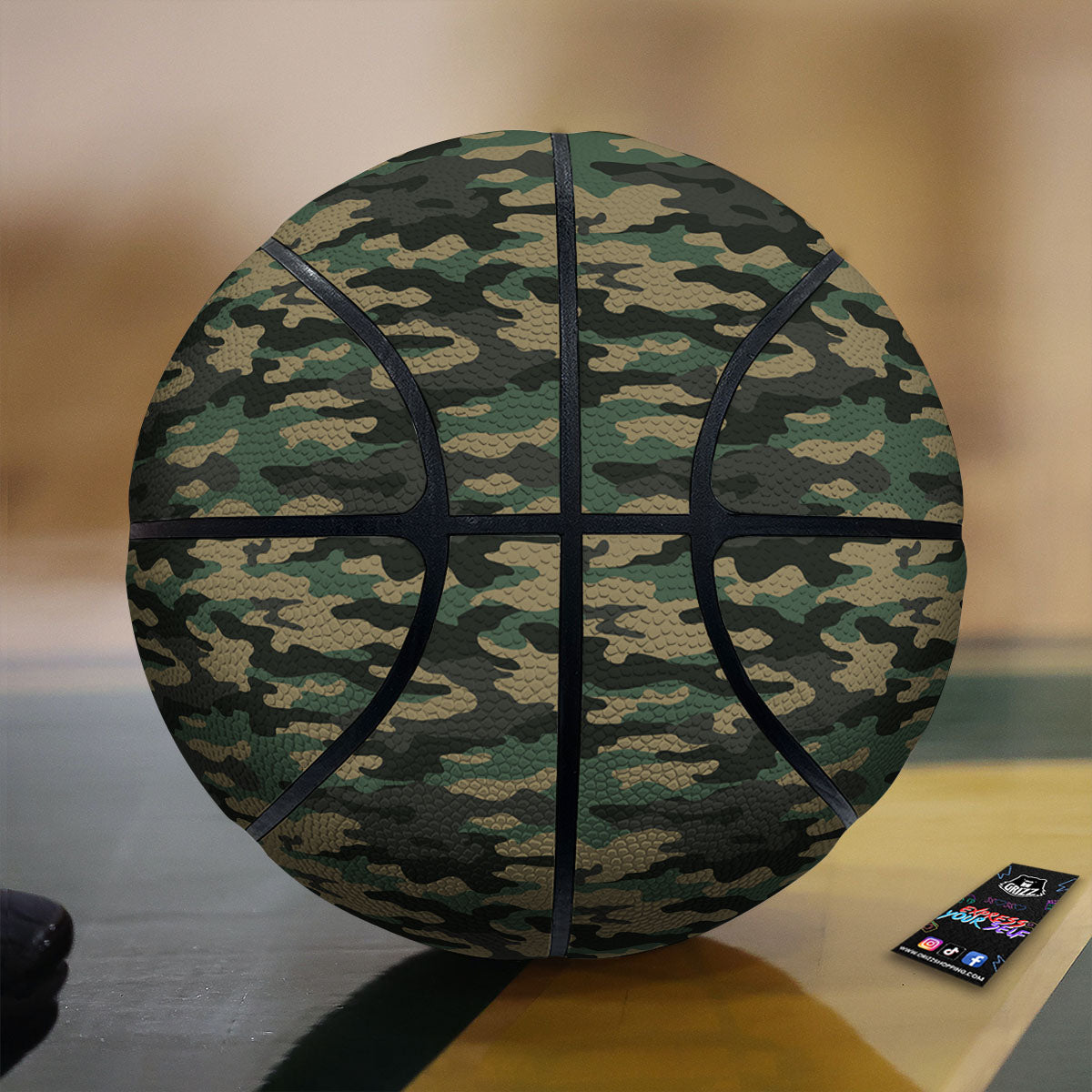 Bull Terrier Orange Print Pattern Basketball