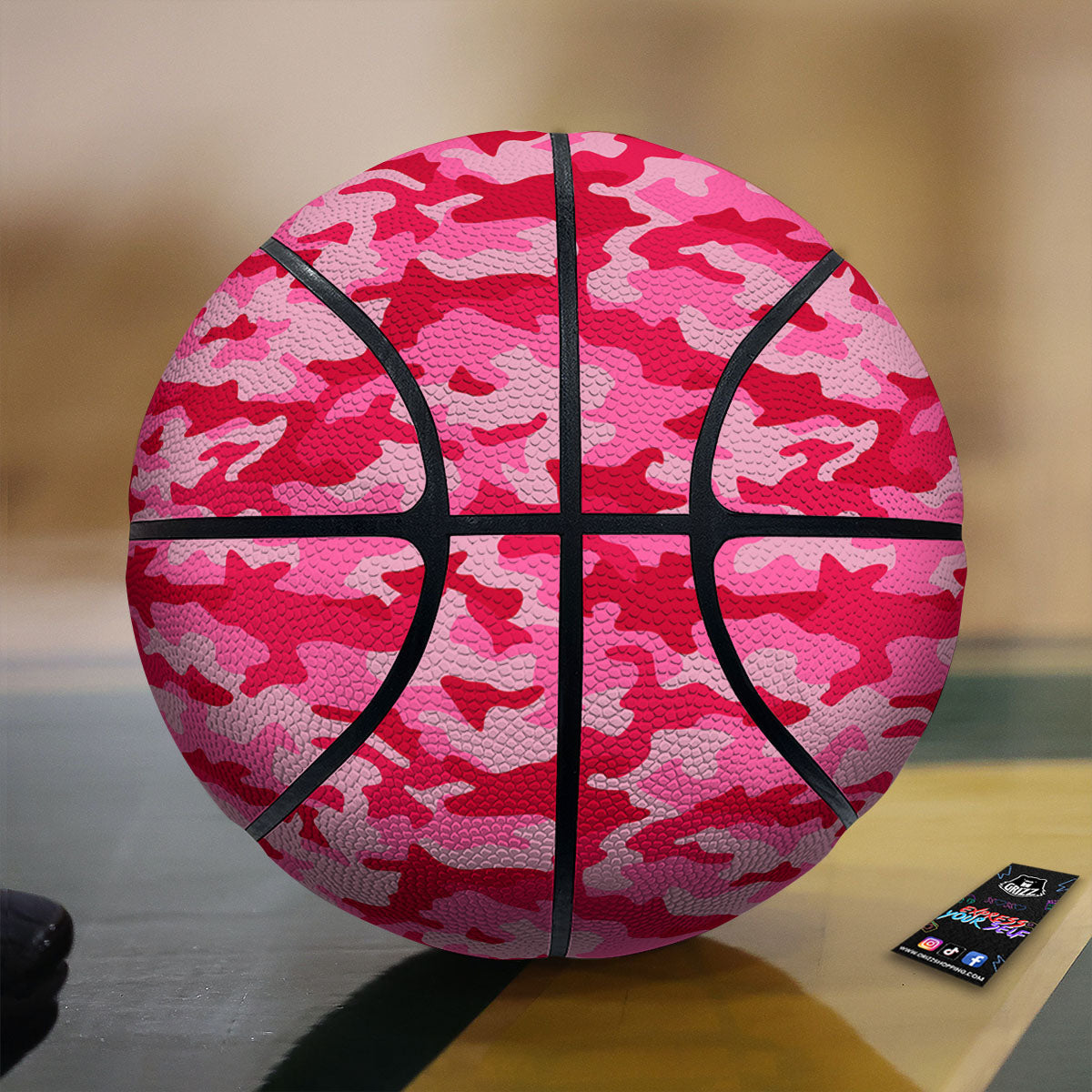 Camouflage Hot Pink Print Basketball