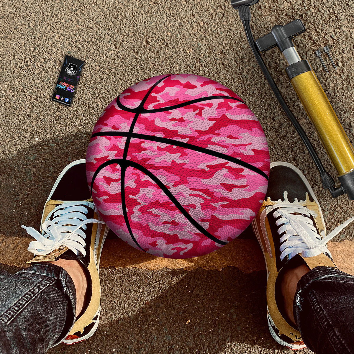 Camouflage Hot Pink Print Basketball