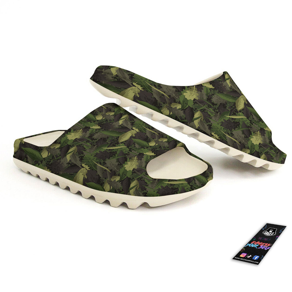 Camouflage Hunting Oak Tree Print Sandals-grizzshop