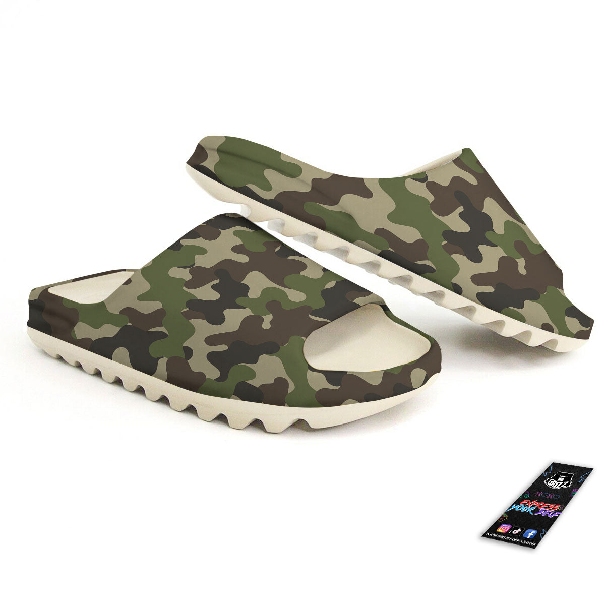 Camouflage Jungle Hunting Print Sandals-grizzshop