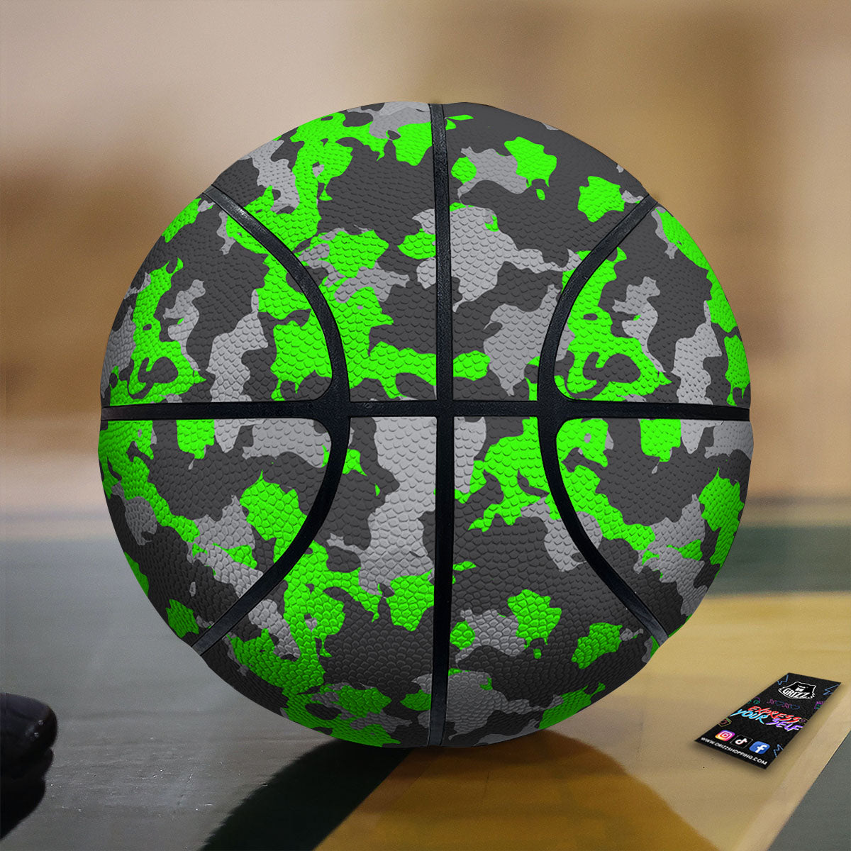 Camouflage Neon Print Basketball