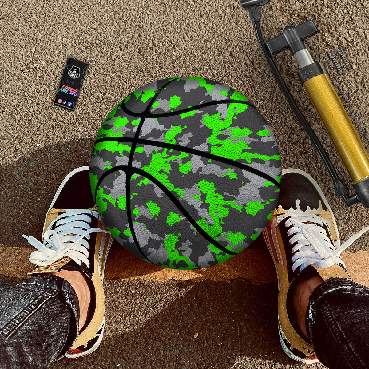 Camouflage Neon Print Basketball