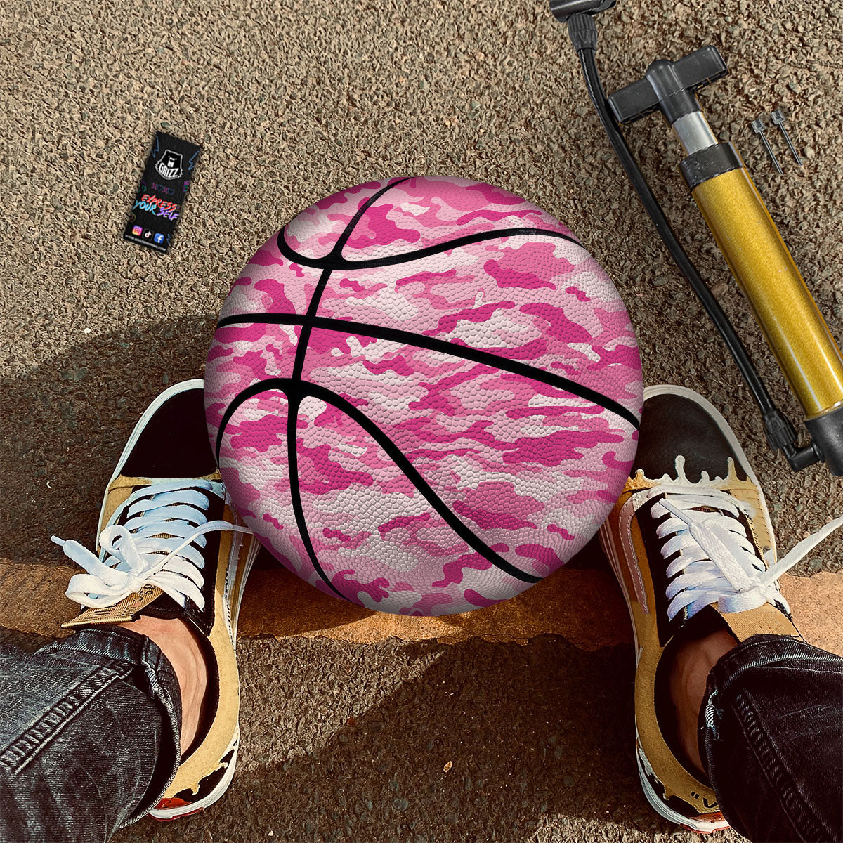 Camouflage Pink Print Pattern Basketball