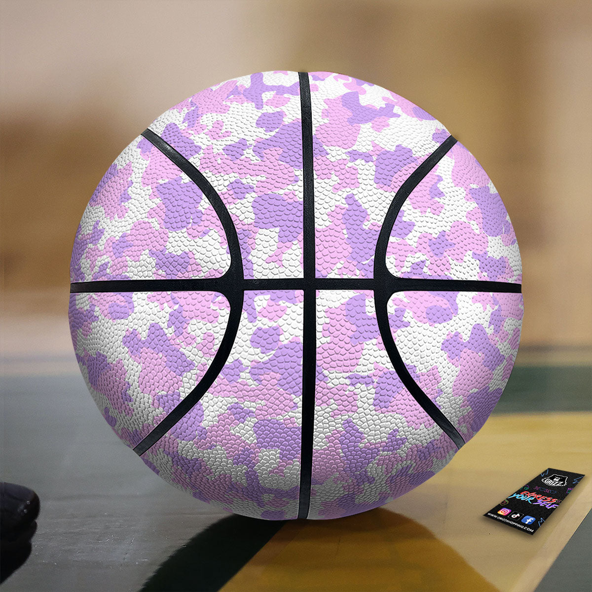 Camouflage Purple Pastel Print Basketball