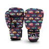 Camper Van Pattern Print Boxing Gloves-grizzshop