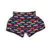 Camper Van Pattern Print Muay Thai Boxing Shorts-grizzshop