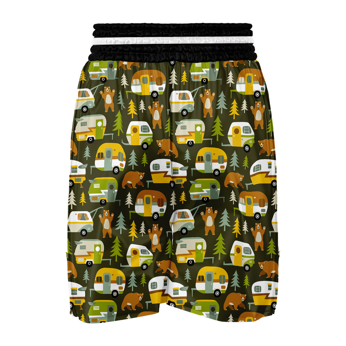 Camper Van Print Pattern Boxing Shorts-grizzshop