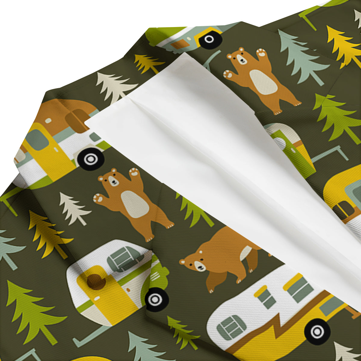 Camper Van Print Pattern Men's Blazer-grizzshop