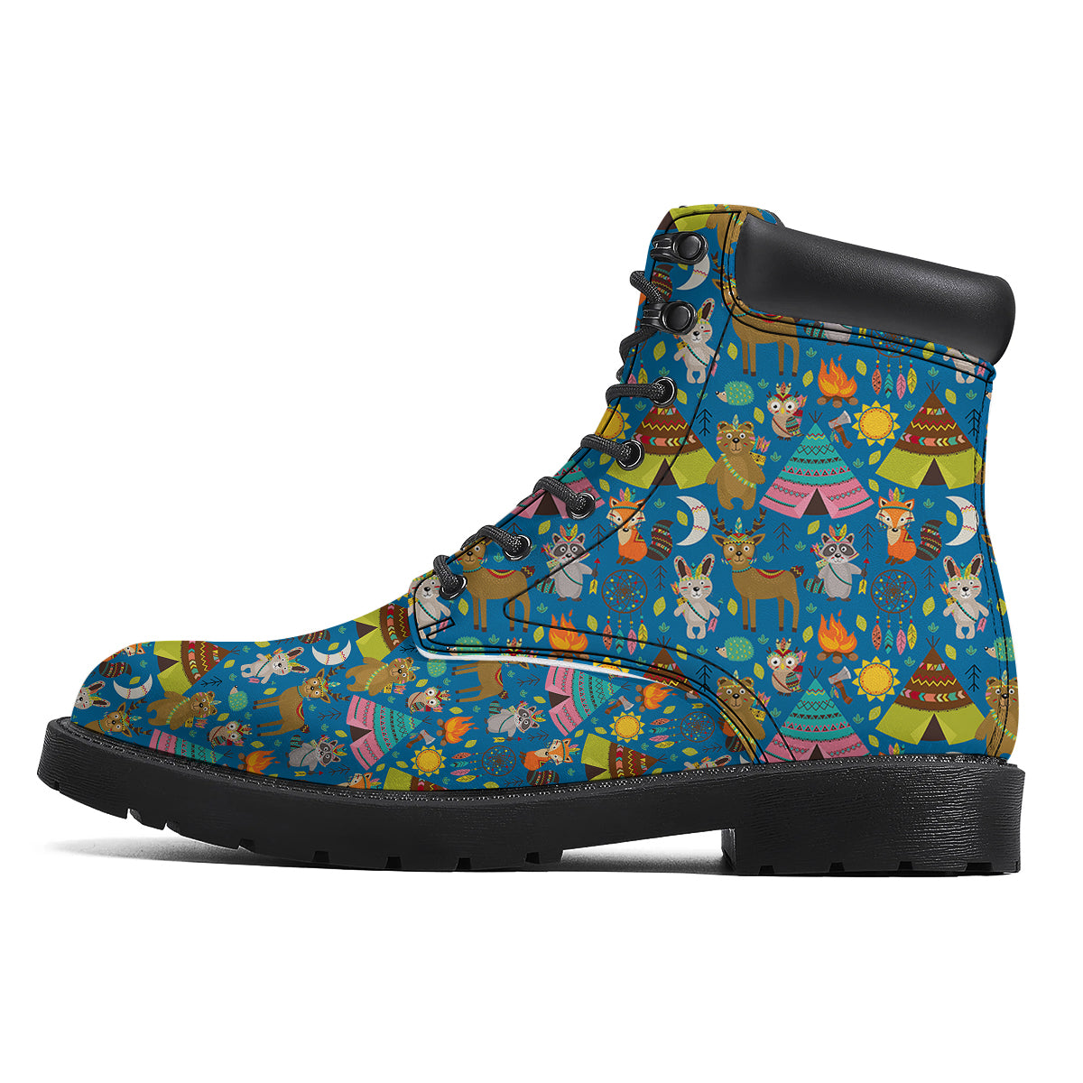 Camping Animal Print Pattern Boots-grizzshop