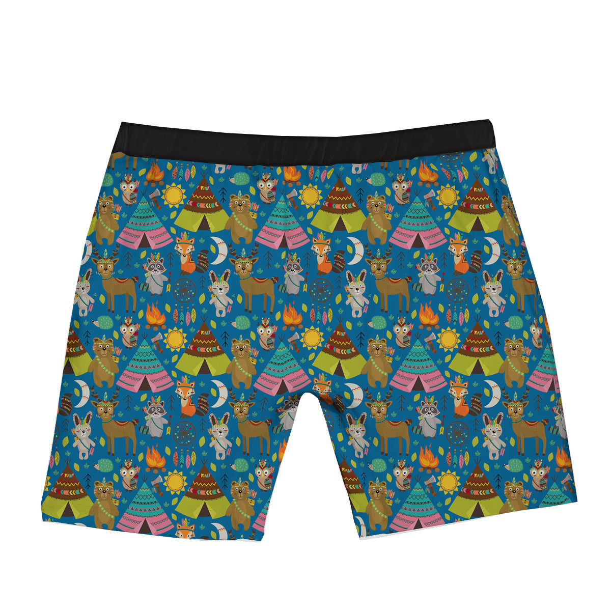 Camping Animal Print Pattern Boxer Briefs-grizzshop