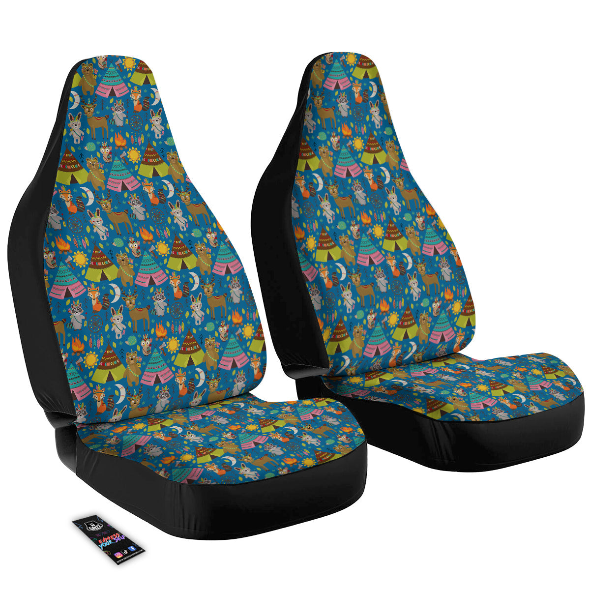 Camping Animal Print Pattern Car Seat Covers-grizzshop