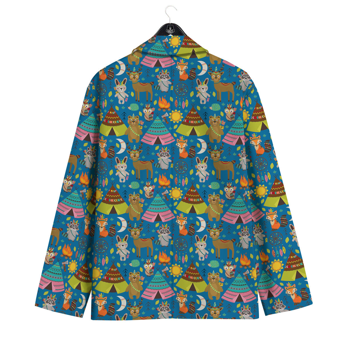 Camping Animal Print Pattern Men's Sport Coat-grizzshop